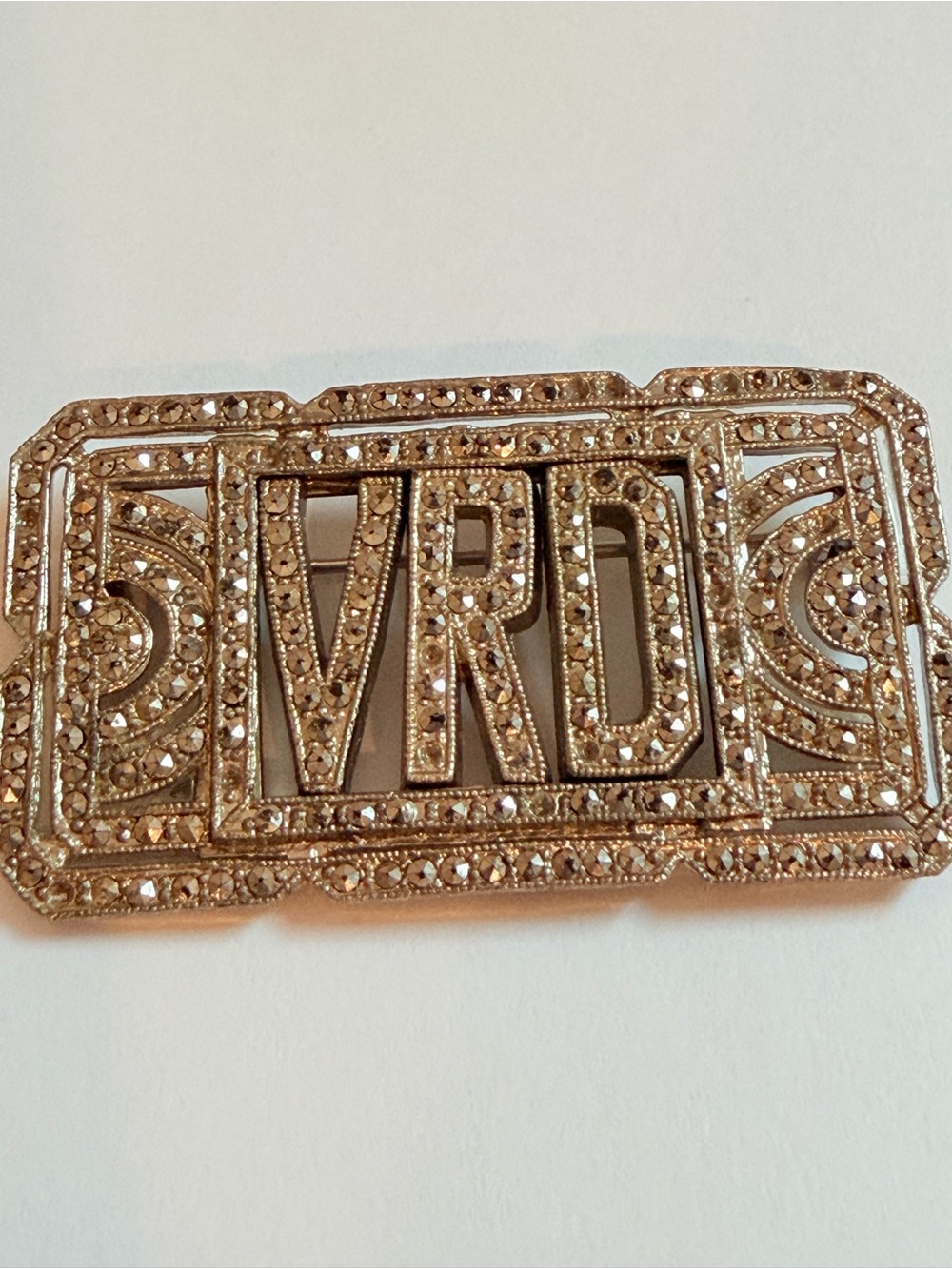 Vintage Art Deco monogram brooch